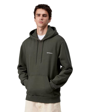 Carhartt Wip Hooded Script Embroidery Sweat Opuntia-White