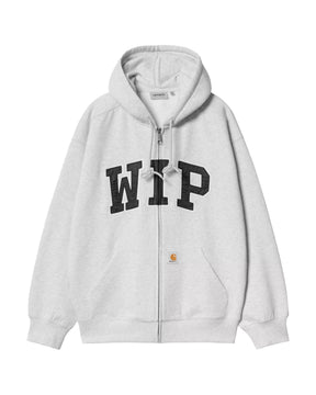 Carhartt Wip Hooded WIP Sweat Jacket Ash Heather stone washed