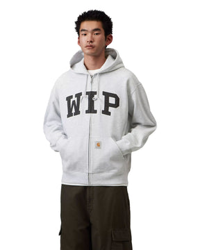Carhartt Wip Hooded WIP Sweat Jacket Ash Heather stone washed