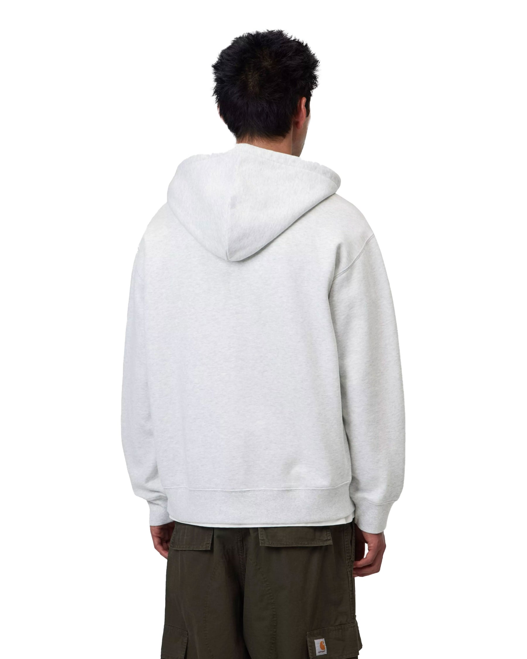 Carhartt Wip Hooded WIP Sweat Jacket Ash Heather stone washed