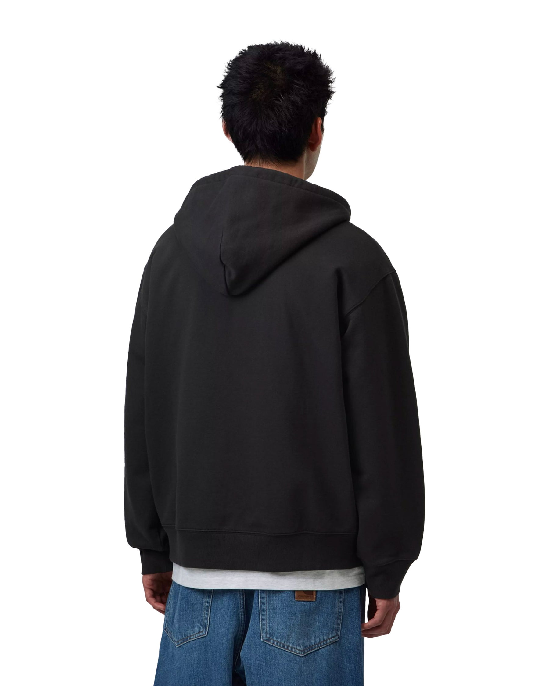 Carhartt Wip Hooded WIP Sweat Jacket Black stone washed