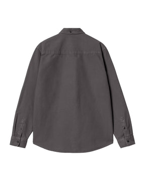 Carhartt Wip L-S Bolton Shirt Graphite Garment Dyed