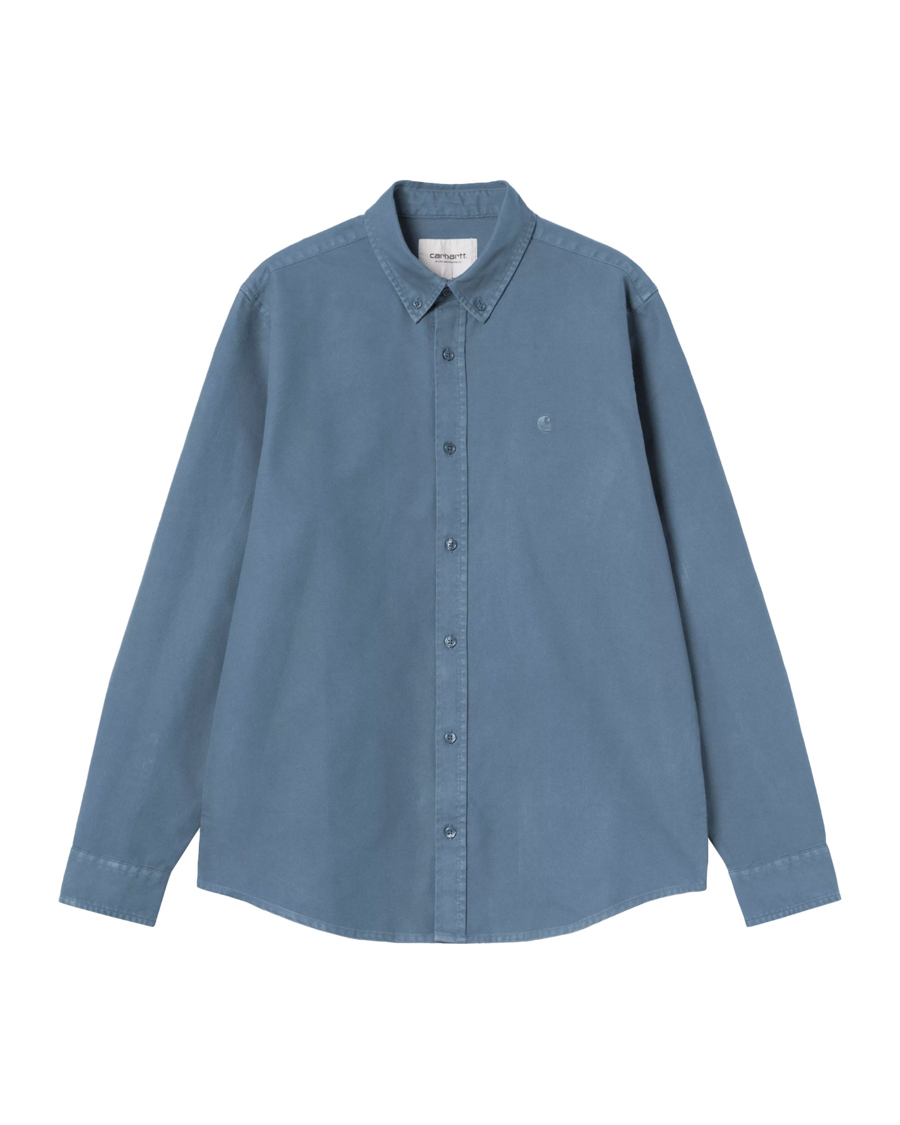 Carhartt Wip L-S Bolton Shirt Icesheet Garment Dyed