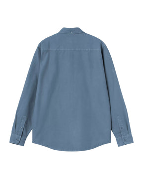 Carhartt Wip L-S Bolton Shirt Icesheet Garment Dyed