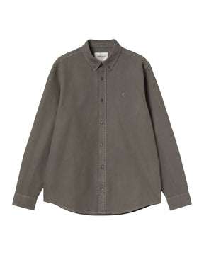 Carhartt Wip L-S Bolton Shirt Shungite Garment Dyed