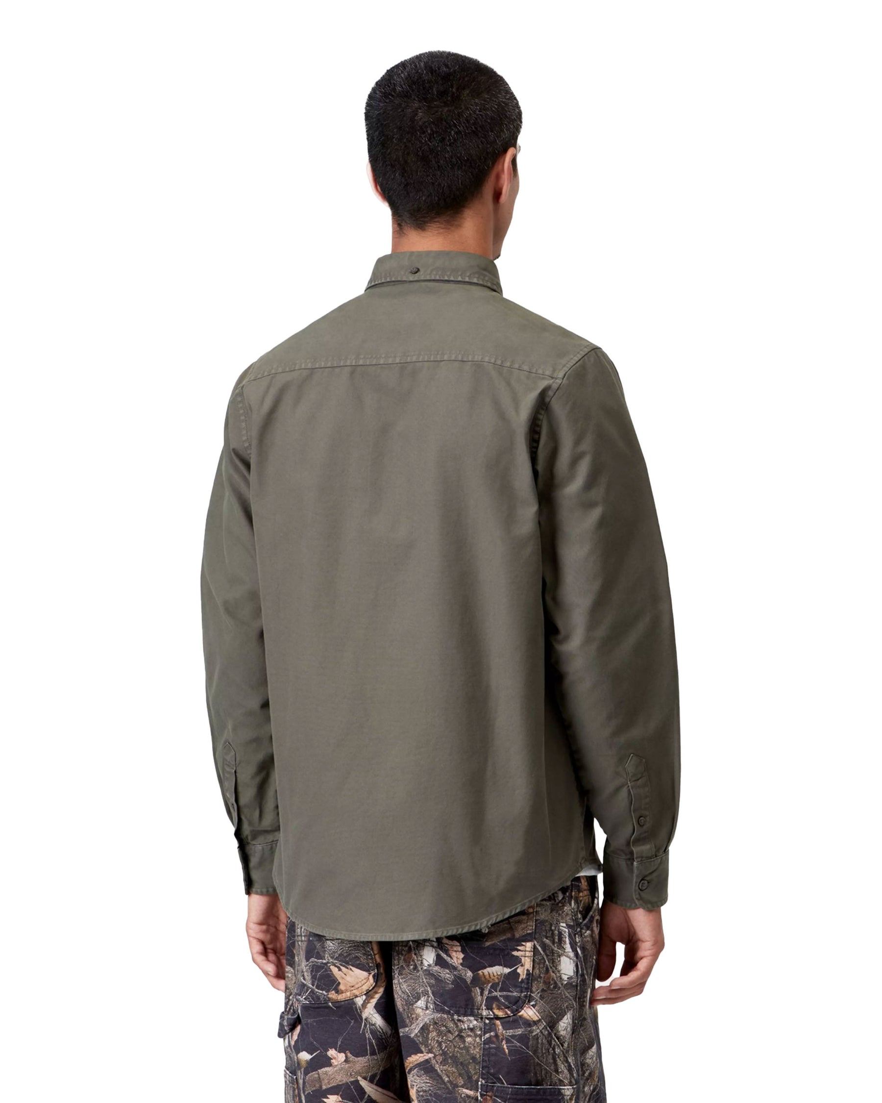 Carhartt Wip L-S Bolton Shirt Shungite Garment Dyed