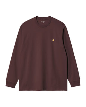 Carhartt Wip L-S Chase T-Shirt Palisander-Gold