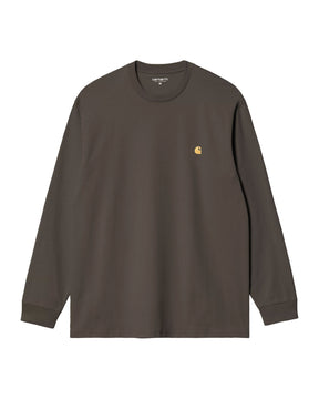 Carhartt Wip L-S Chase T-shirt Shungite-Gold