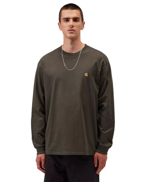 Carhartt Wip L-S Chase T-shirt Shungite-Gold
