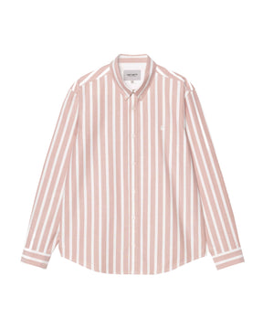 L-S Deven Shirt Deven Stripe Rosso
