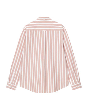L-S Deven Shirt Deven Stripe Rosso