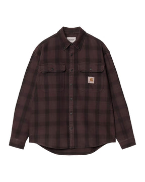 Carhartt Wip L-S Edmands Shirt Check Natural-Palisander