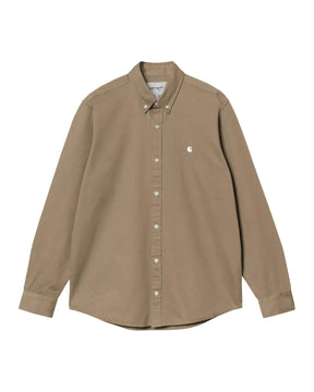 Carhartt Wip L-S Madison Shirt Leather-White