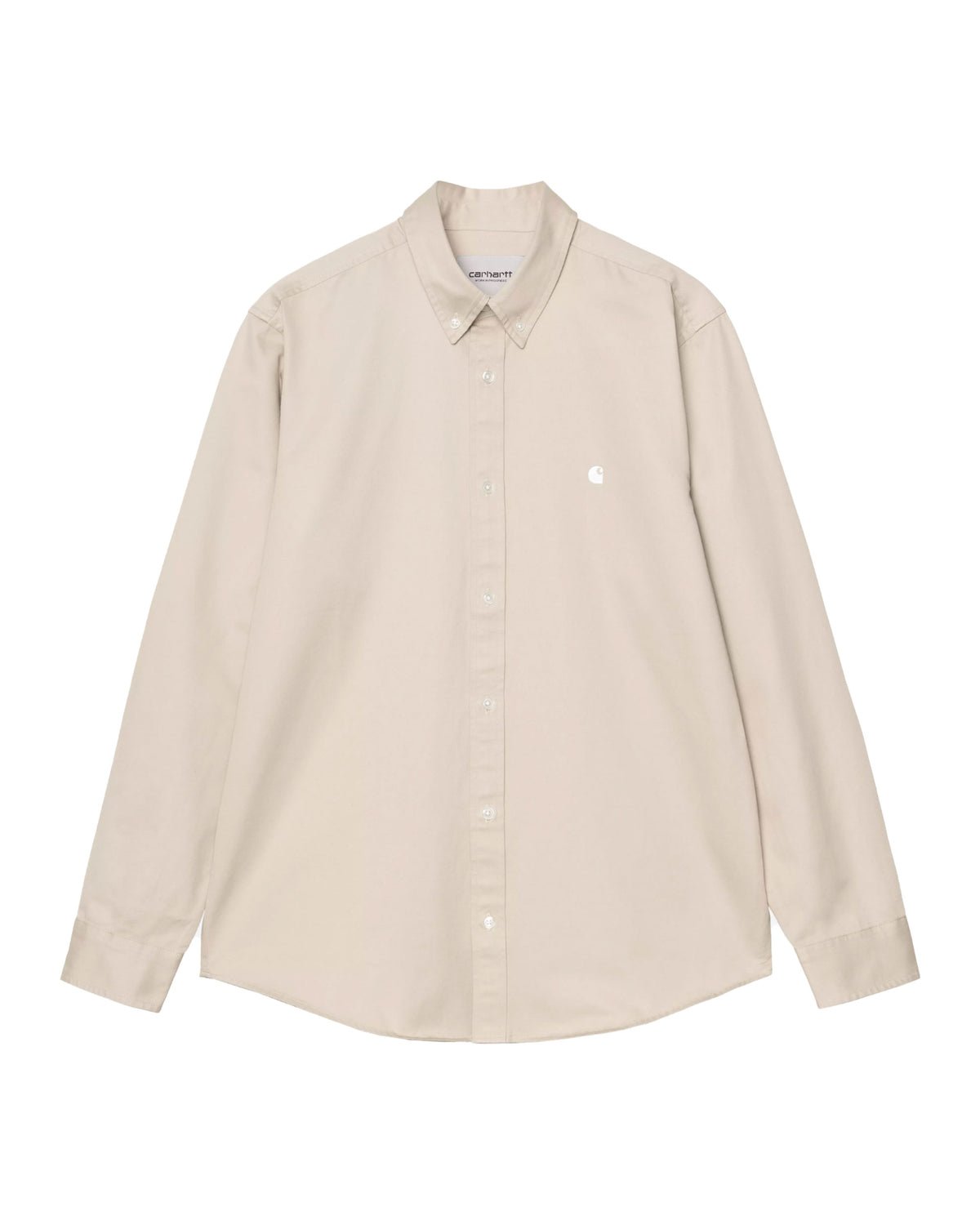 L-S Madison Shirt Stone Bianco