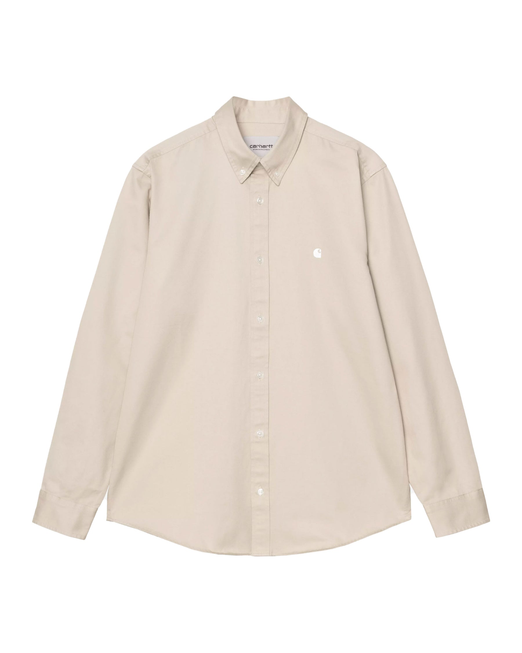 L-S Madison Shirt Stone Bianco