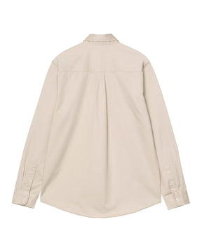 L-S Madison Shirt Stone Bianco