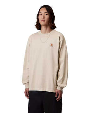 Carhartt Wip L-S Vista T-Shirt Fleur De Sel Garment Dyed