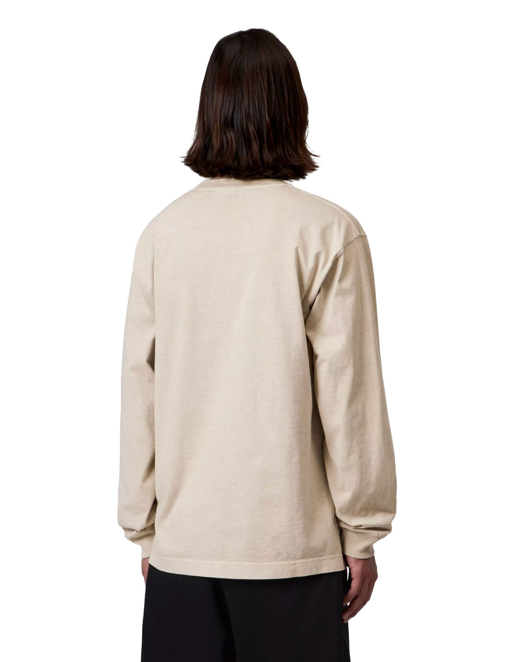 Carhartt Wip L-S Vista T-Shirt Fleur De Sel Garment Dyed