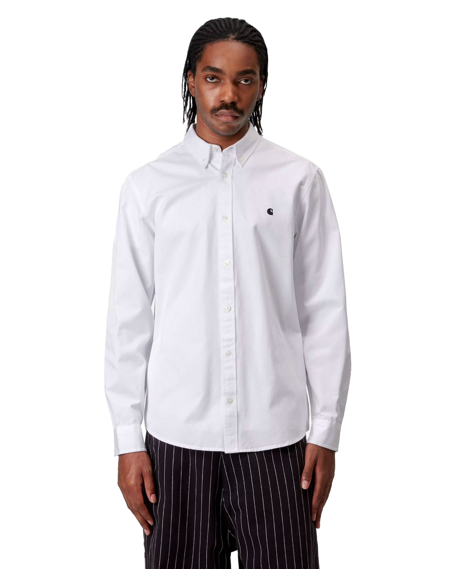 Carhartt Wip Madison Shirt Cotton Twill White-Black