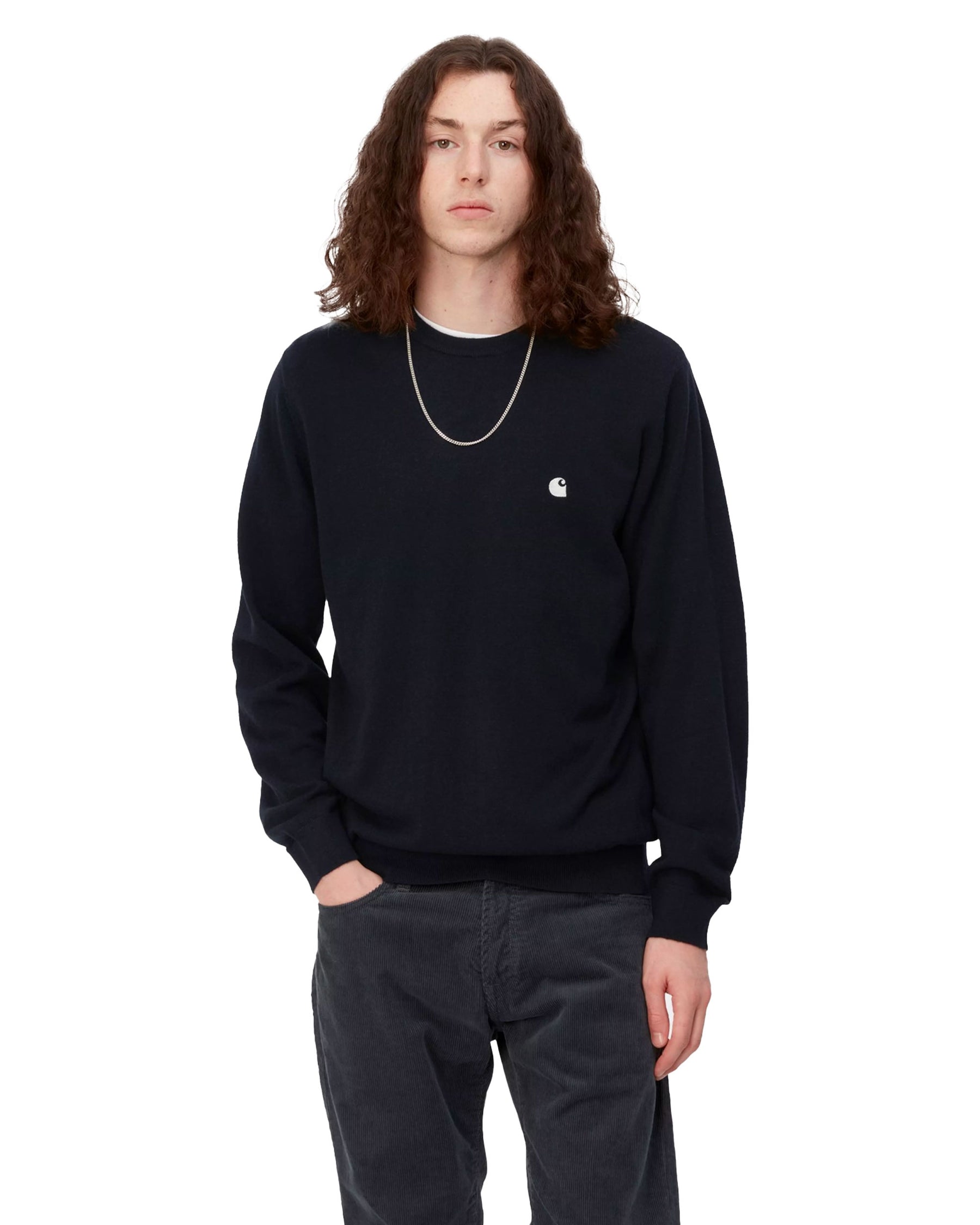 Carhartt Wip Madison Sweater Dark Navy-Wax