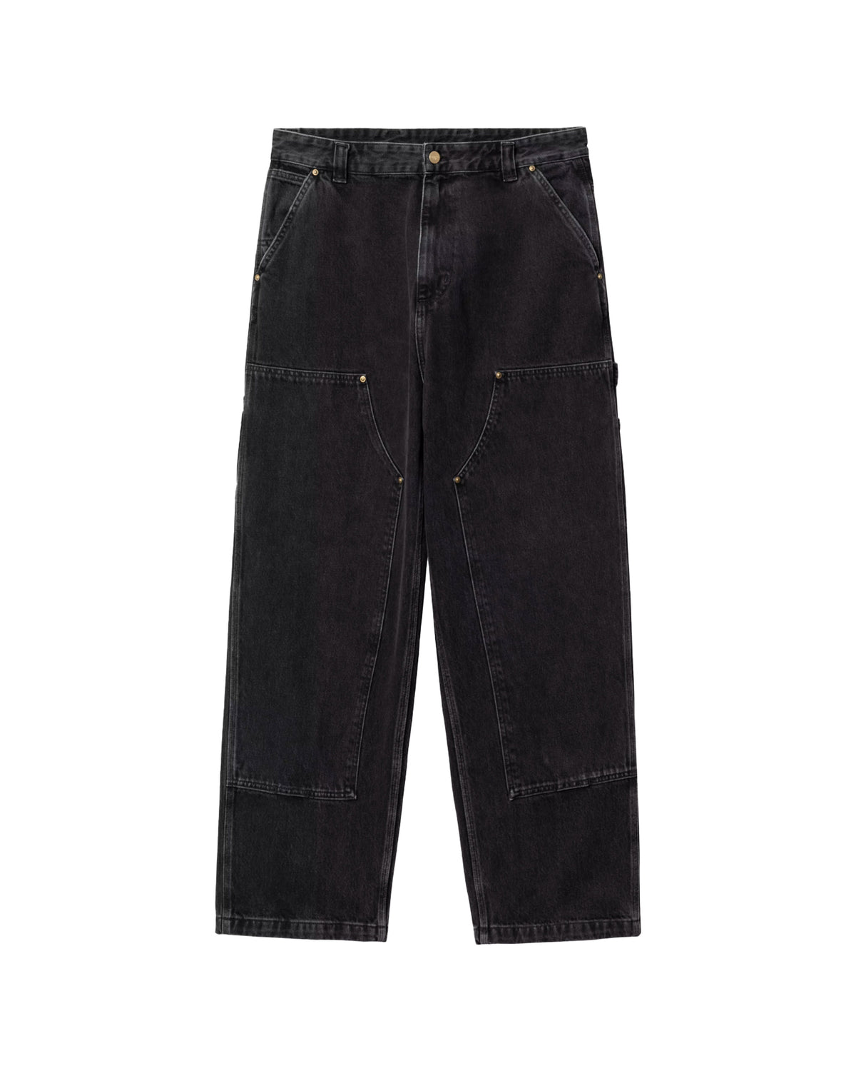 Carhartt Wip Nash Double Knee Pant Black stone washed