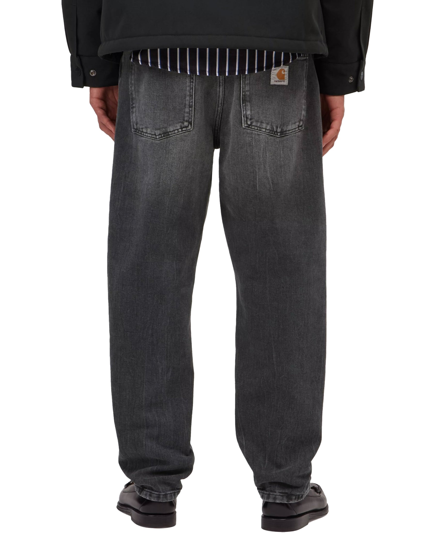 Carhartt Wip Newel Pant Black Marble Used Wash
