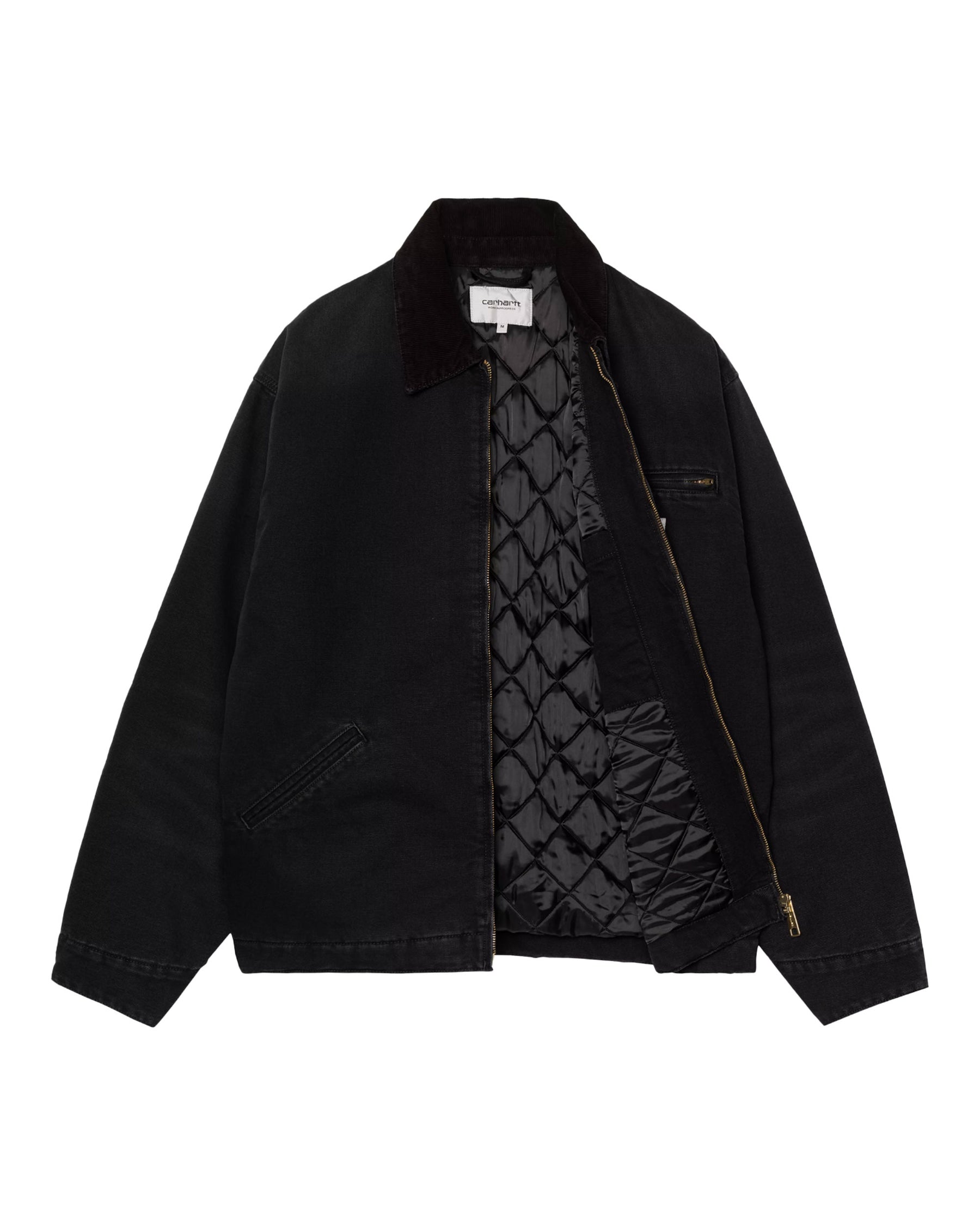 Carhartt Wip OG Detroit Jacket Black - Black Stone Canvas