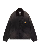 Carhartt Wip OG Detroit Jacket Black-Black tobacco used wash