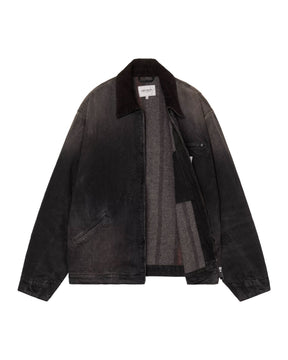 Carhartt Wip OG Detroit Jacket Black-Black tobacco used wash