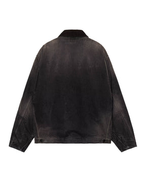 Carhartt Wip OG Detroit Jacket Black-Black tobacco used wash
