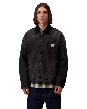 Carhartt Wip OG Detroit Jacket Black-Black tobacco used wash