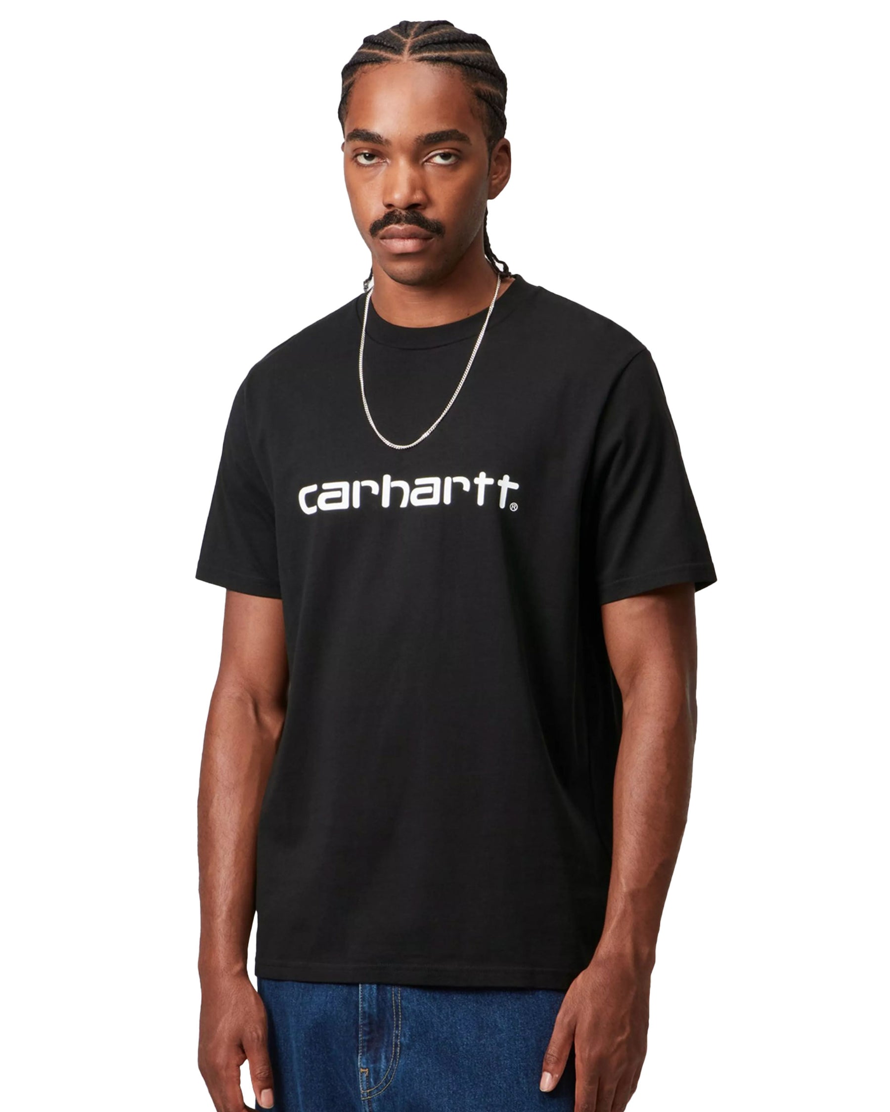 Carhartt Wip Script T-Shirt Black-White