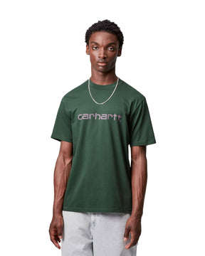 Carhartt Wip Script T-Shirt Sycamore Tree-Phlox