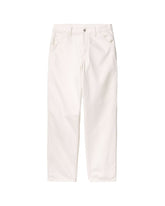 Carhartt Wip Single Knee Pant Bianco Rinsed