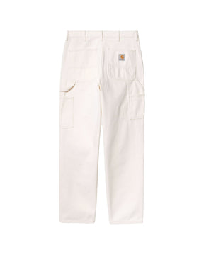 Carhartt Wip Single Knee Pant Bianco Rinsed