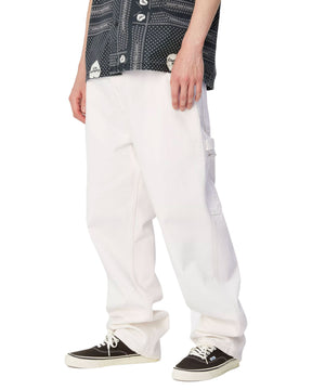 Carhartt Wip Single Knee Pant Bianco Rinsed