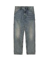 Carhartt Wip Single Knee Pant Blue worn used wash