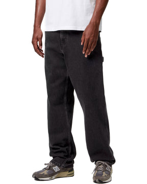 Carhartt Wip Single Knee Pant Smith Denim Black