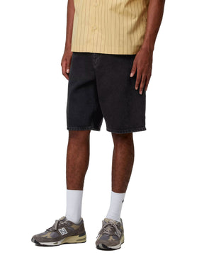 Carhartt Wip Single Knee Short Smith Denim Black