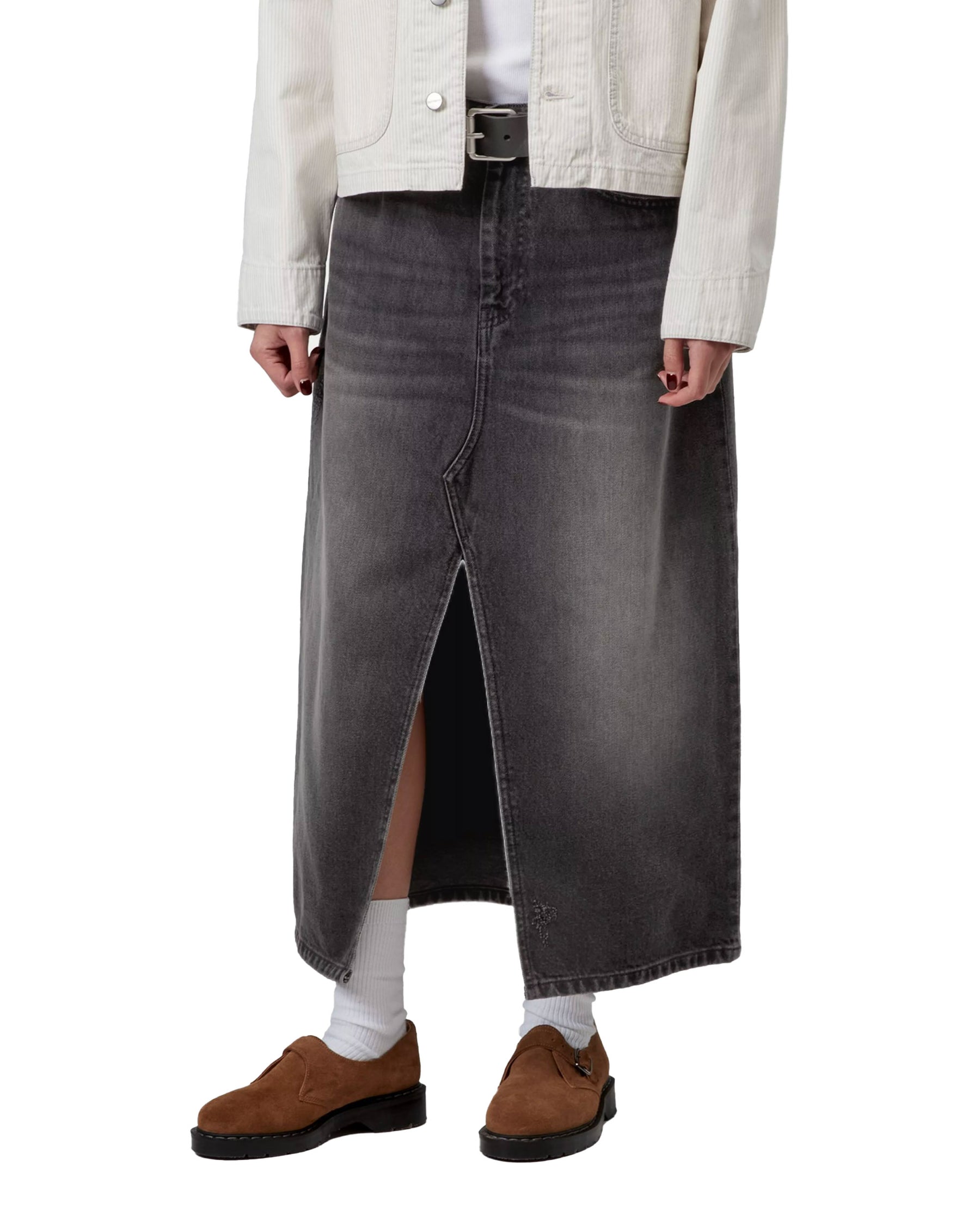 Carhartt Wip W' Brandon Skirt Black Grind Wash
