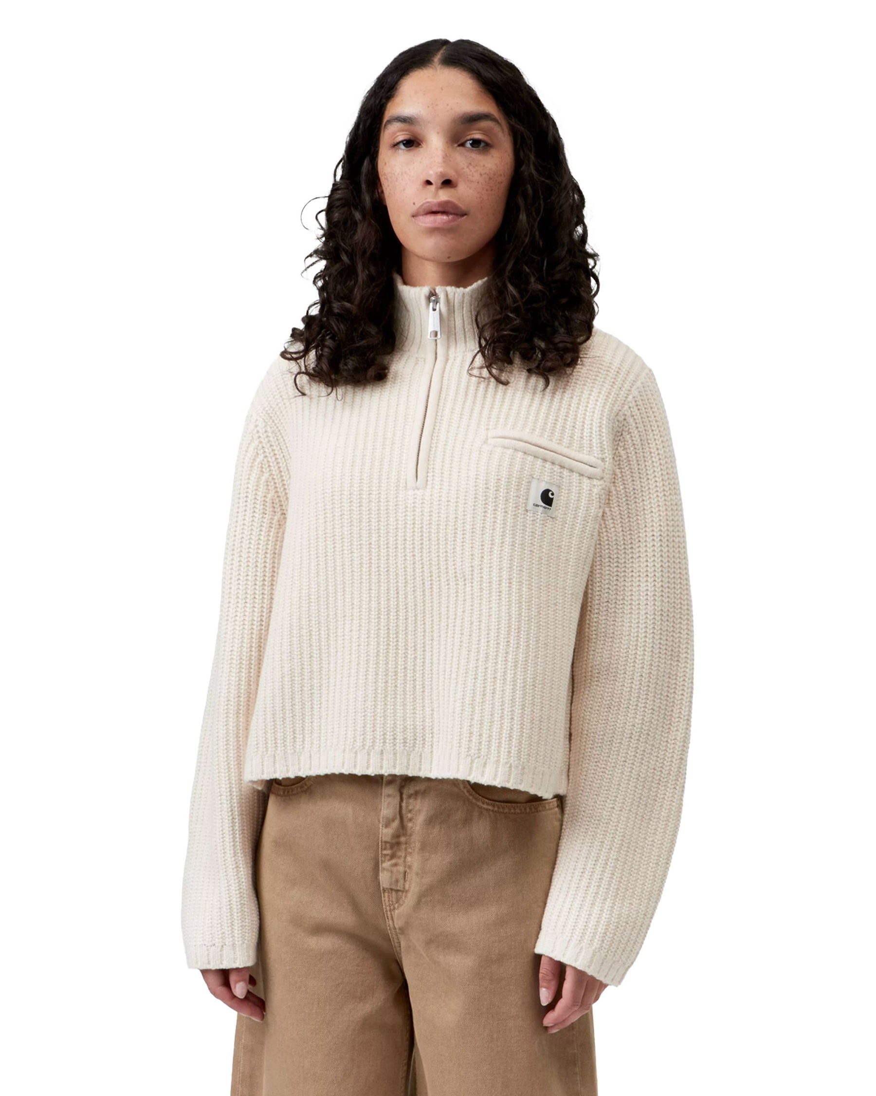 Carhartt Wip W' Detroit Half Zip Sweater Natural