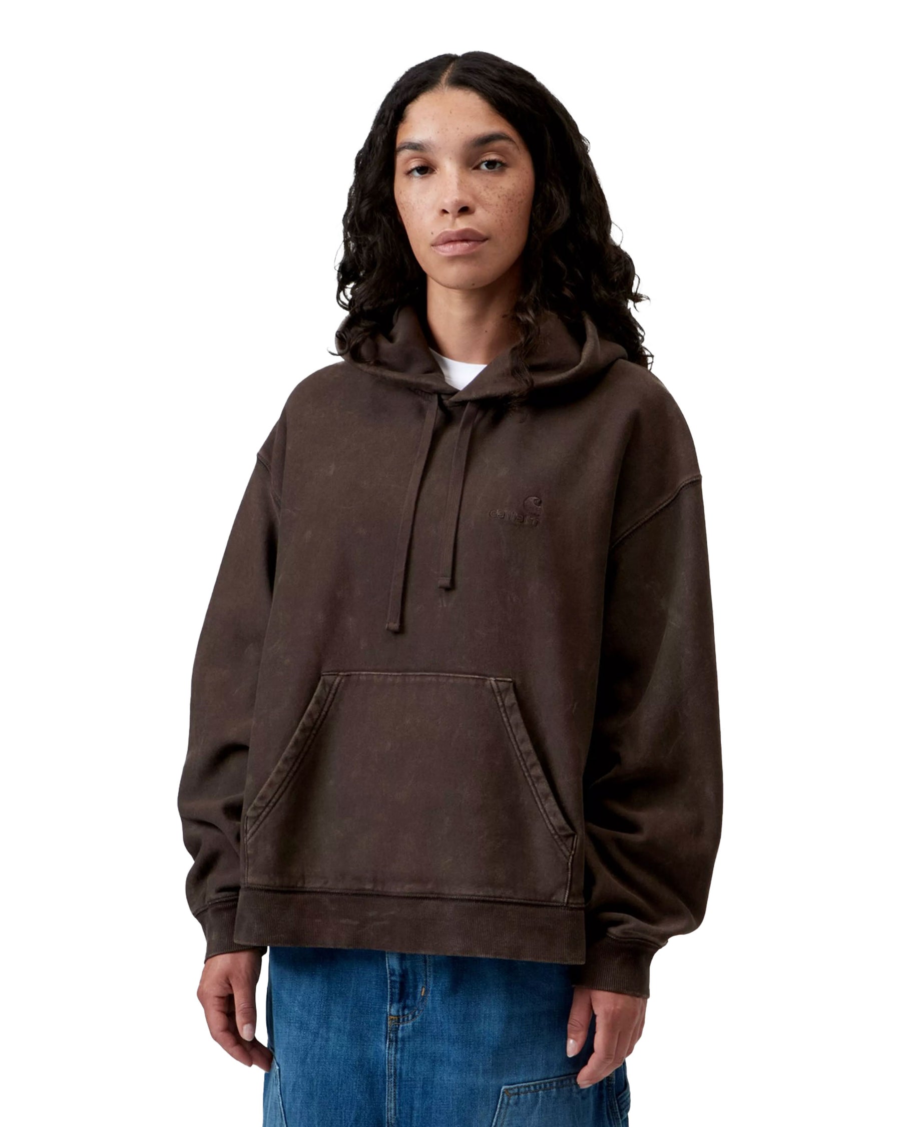 Carhartt Wip W' Hooded Lambert Sweat Tobacco moon wash