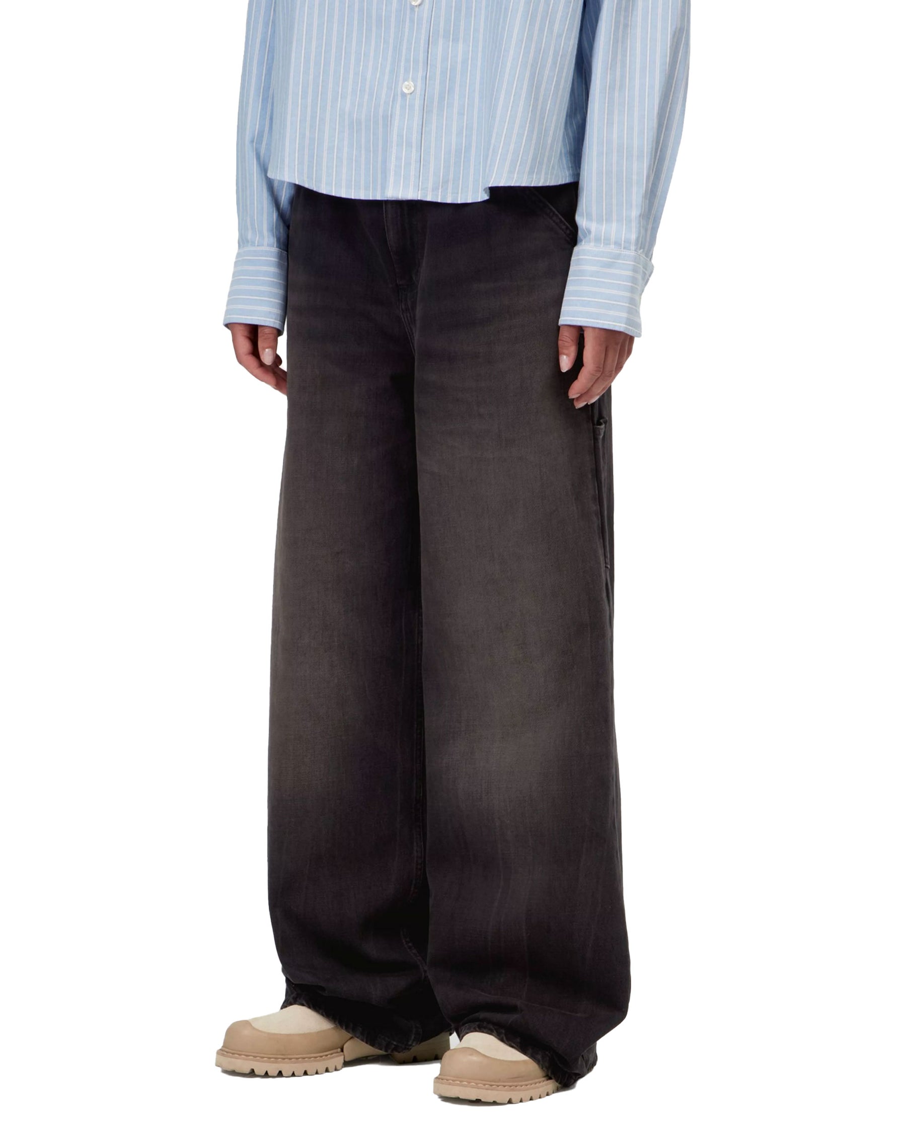 Carhartt Wip W' Jens Pant Camano Black Tobacco Used Wash