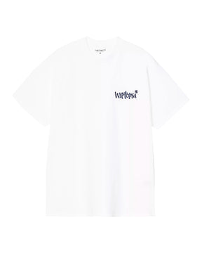Carhartt Wip Wiptopia Script T-Shirt White-Blue