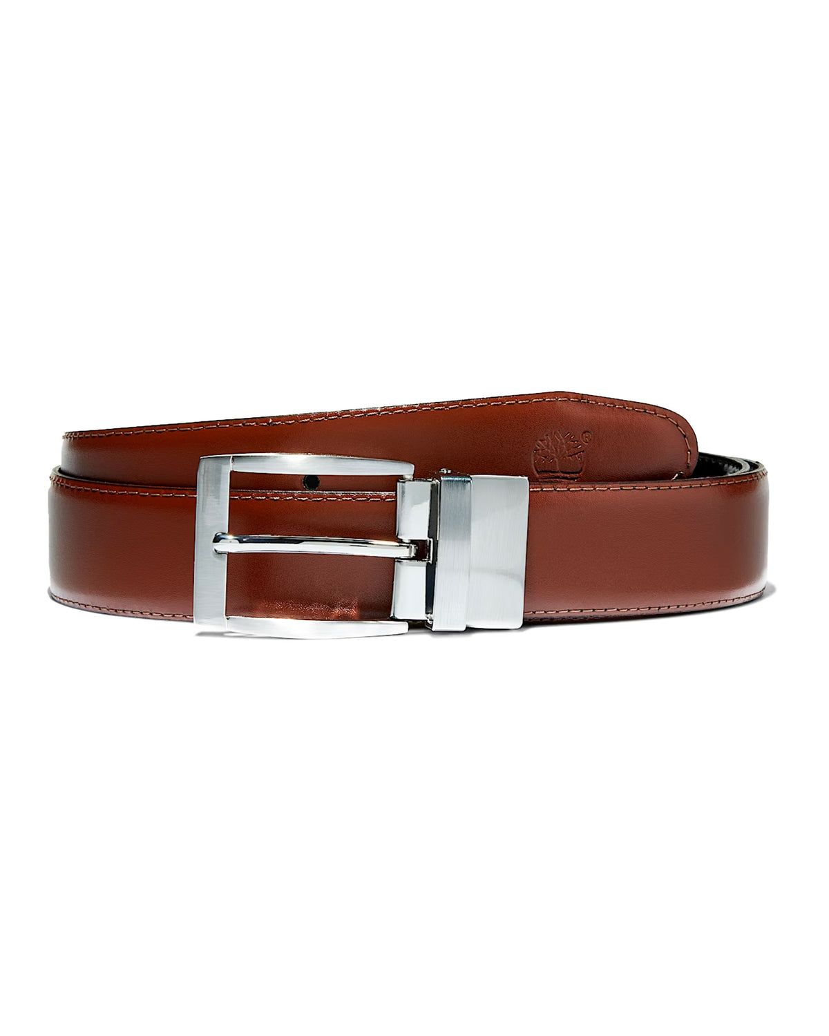 Cintura Timberland Bay Ridge Reversible Buckle Leather Belt Cognac