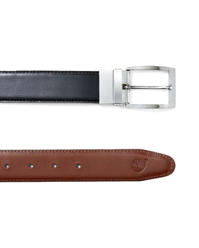 Cintura Timberland Bay Ridge Reversible Buckle Leather Belt Cognac
