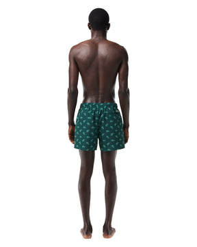 Lacoste Allover Print Boardshort Green