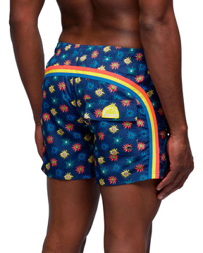 Costume Boxer Sundek Arcobaleno Fantasia Blu