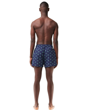 Man Boardshort Lacoste Allover Print Blue