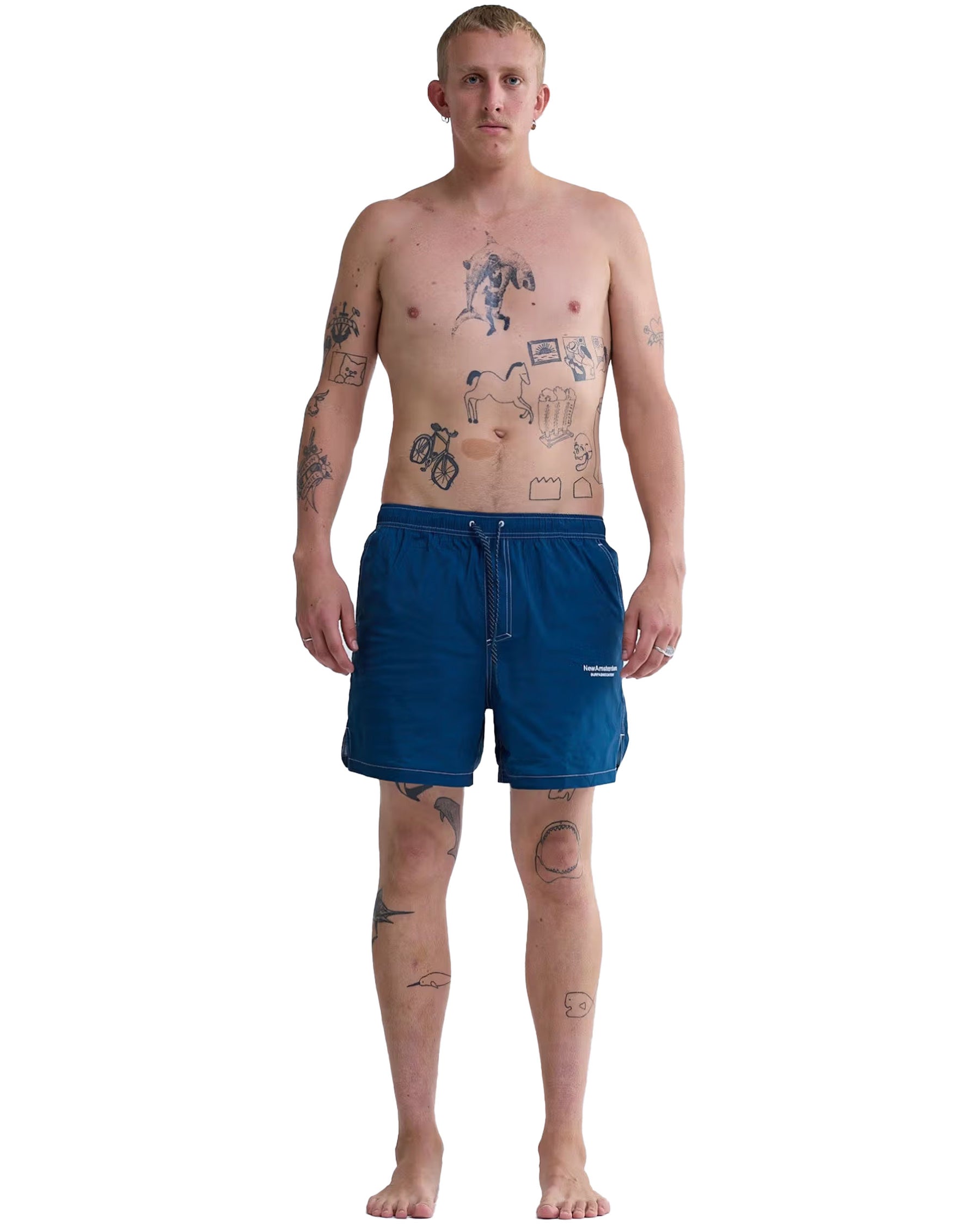 Costume New Amsterdam Surfassociation Contrast Swimshort Blue